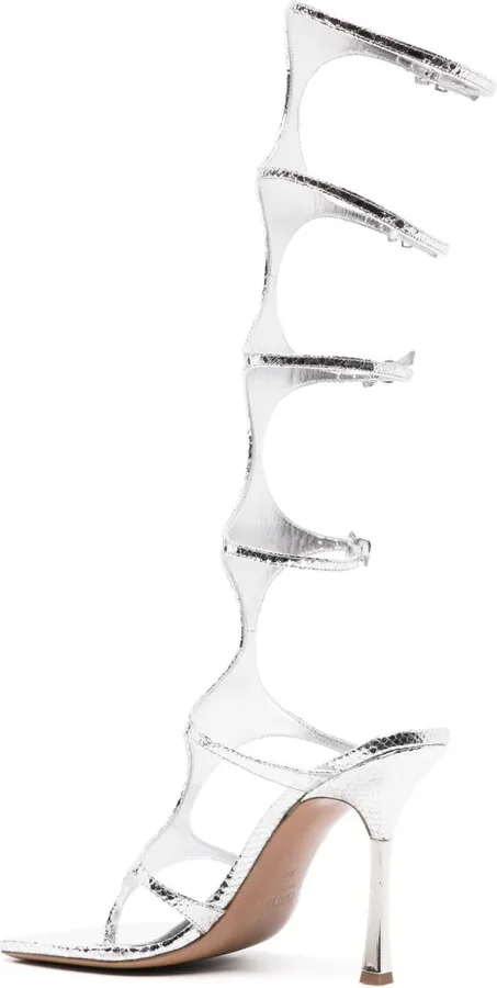 Uma 100mm metallic sandals - Image 3