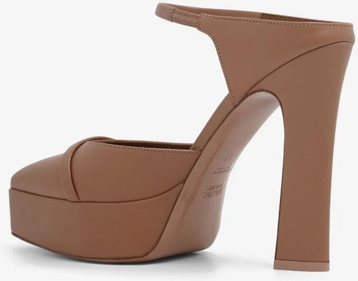 Uma 125 Leather Platform Mules - Image 2