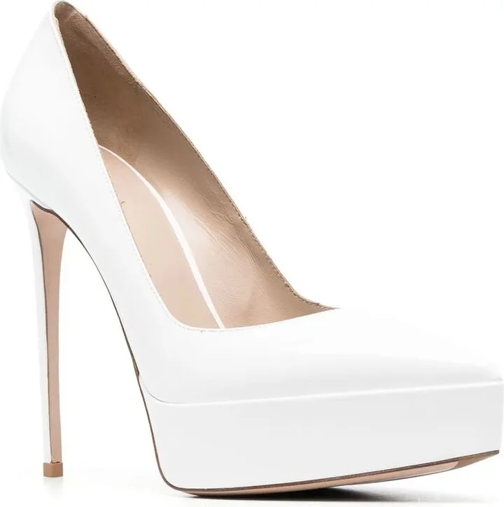 Uma 130mm leather platform pumps - Image 2