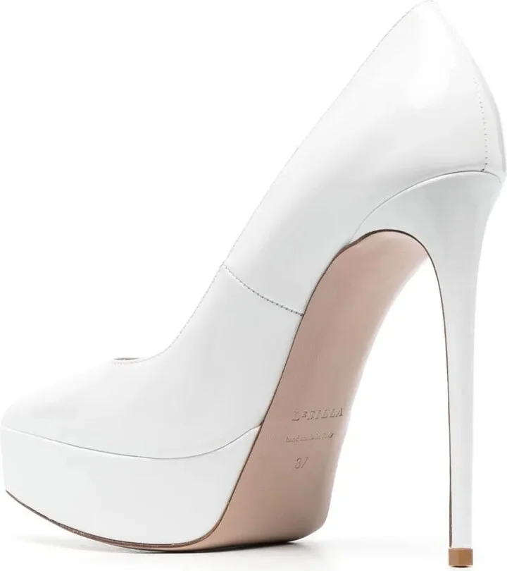 Uma 130mm leather platform pumps - Image 3