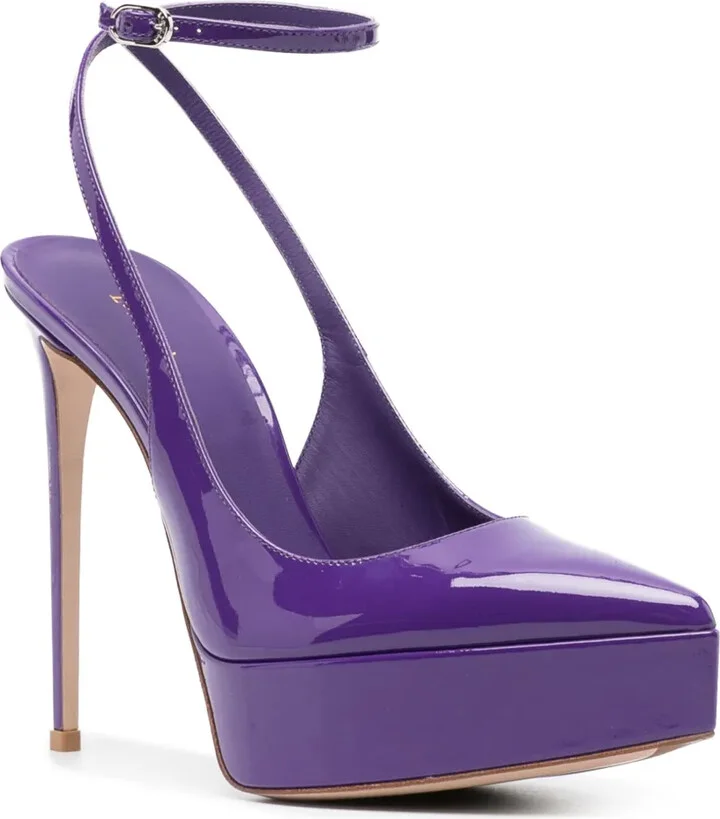 Uma 130mm patent-finish pumps - Image 2