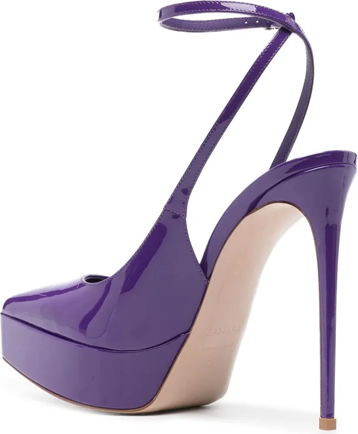 Uma 130mm patent-finish pumps - Image 3