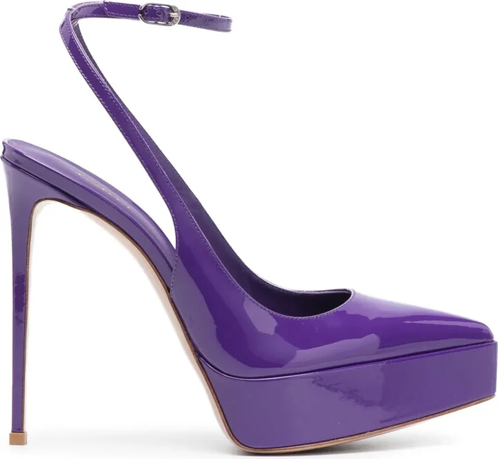 Uma 130mm patent-finish pumps