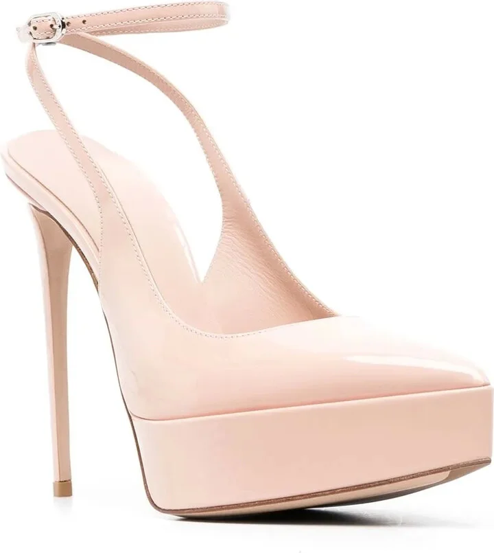 Uma 130mm patent-leather platform pumps - Image 2