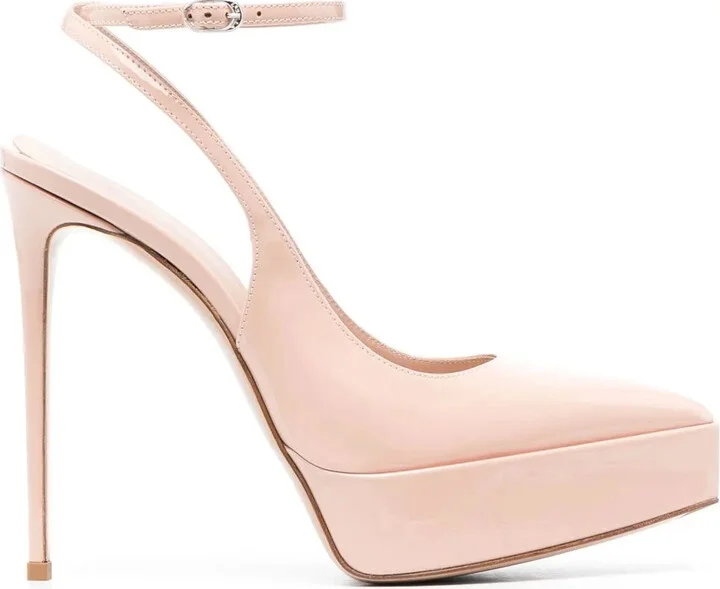 Uma 130mm patent-leather platform pumps