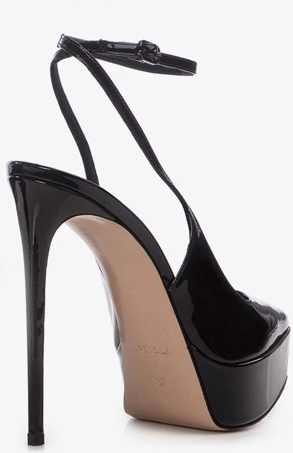 Uma 140 Slingback Platform Pumps in Patent Leather - Image 2