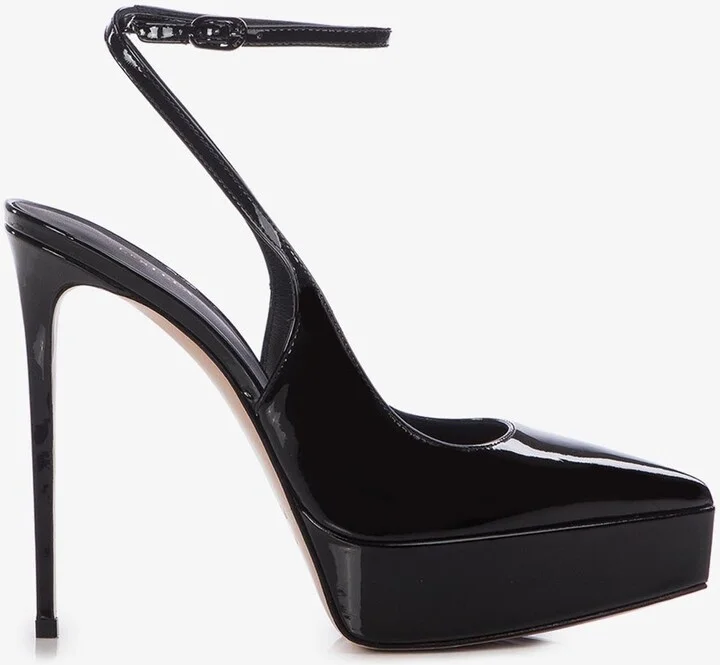 Uma 140 Slingback Platform Pumps in Patent Leather