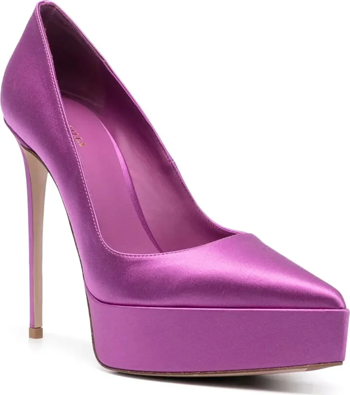 Uma 140mm satin pumps - Image 2