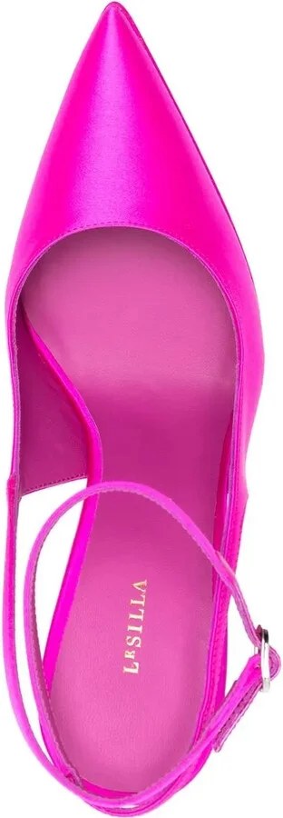 Uma 140mm satin slingback pumps - Image 4