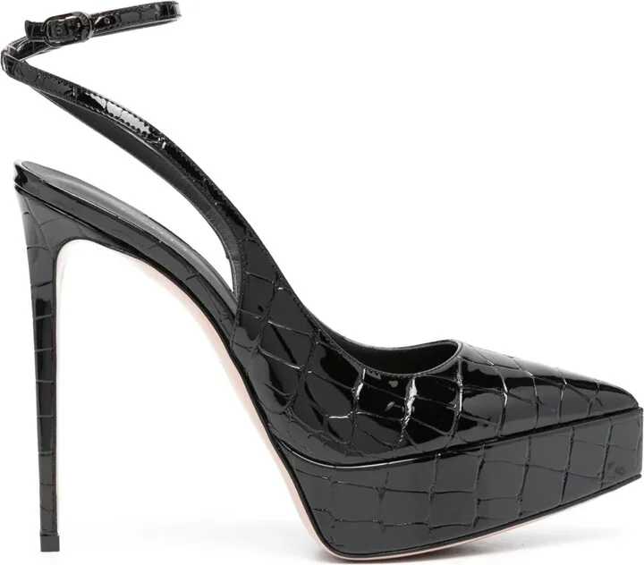 Uma 140mm slingback pumps