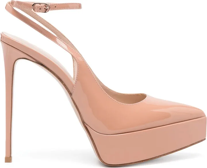 Uma 140mm slingback pumps