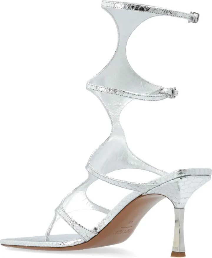 Uma 75mm python-effect gladiator sandals - Image 3