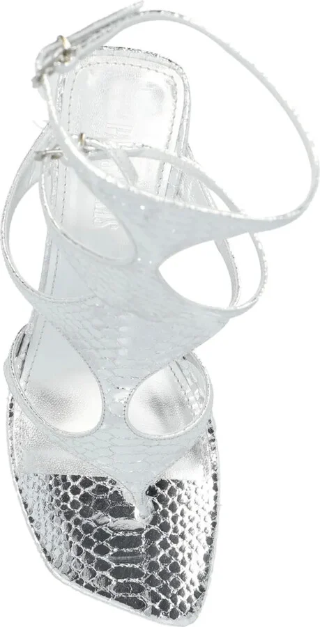 Uma 75mm python-effect gladiator sandals - Image 4