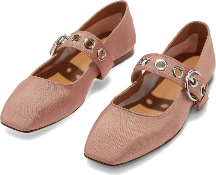 Uma eyelet-buckle ballet flats - Image 2