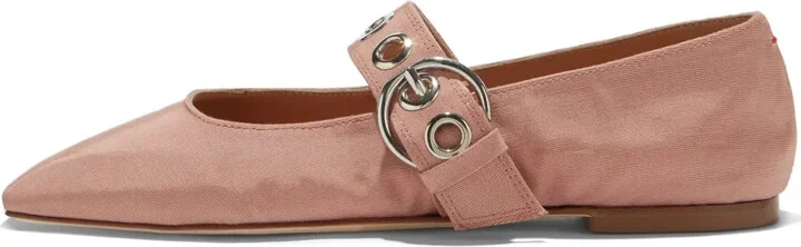 Uma eyelet-buckle ballet flats