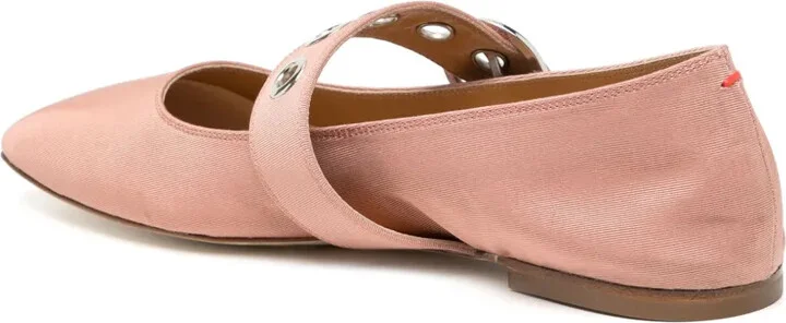 Uma Eyelet Grosgrain Coral ballet flats - Image 3