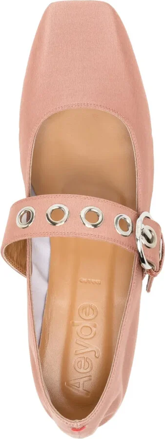 Uma Eyelet Grosgrain Coral ballet flats - Image 4