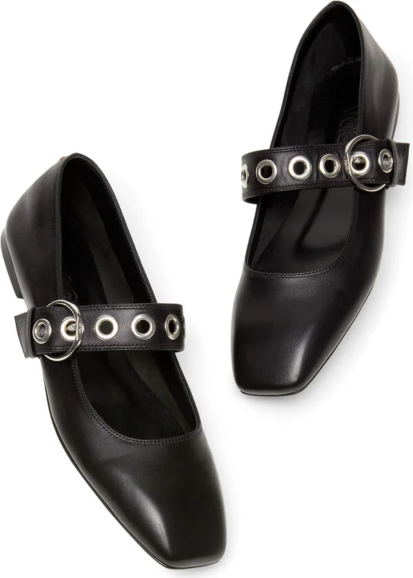 Uma Leather Flats