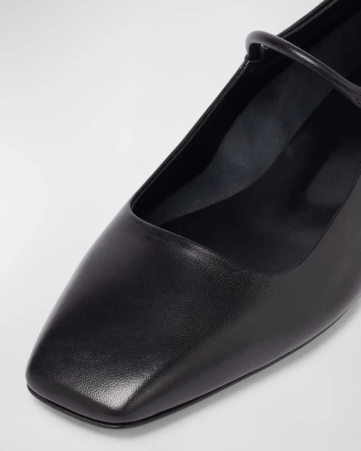Uma Leather Mary Jane Ballerina Flats - Image 2