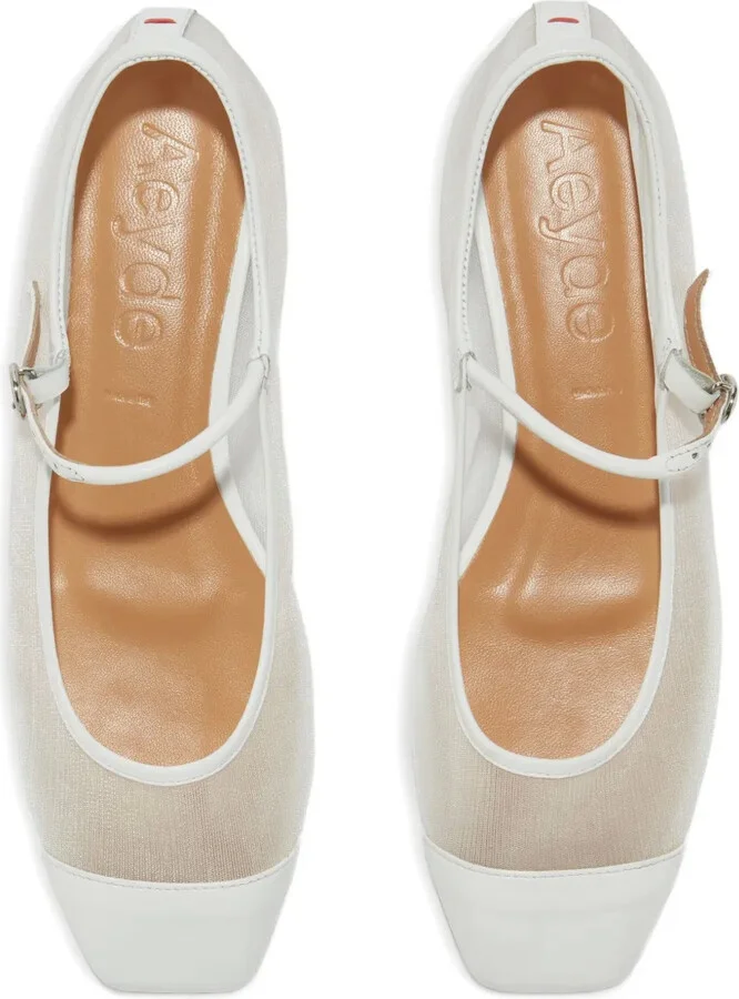 Uma leather mesh ballet flats - Image 3
