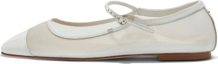 Uma leather mesh ballet flats