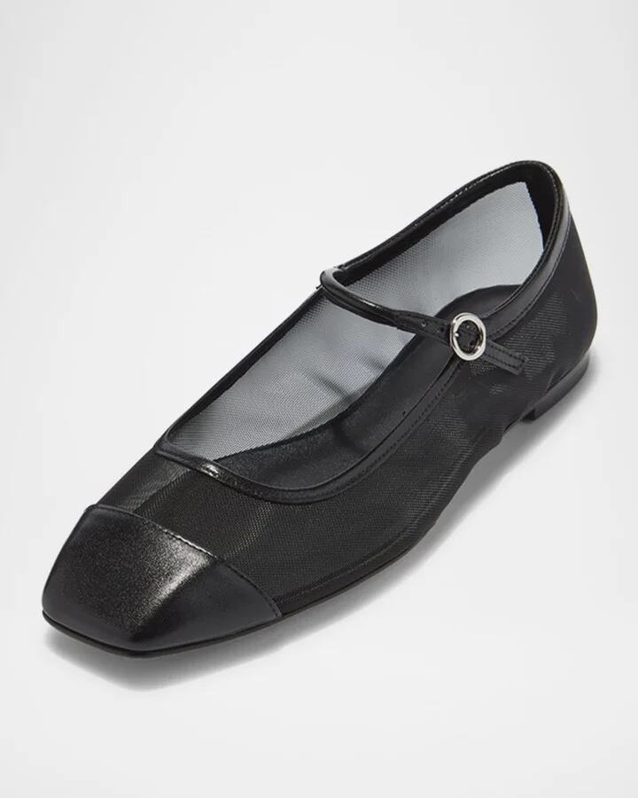 Uma Mesh Mary Jane Ballerina Flats - Image 4