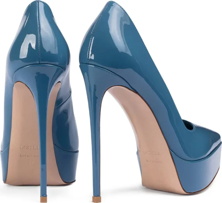 Uma patent-leather platform pumps - Image 3