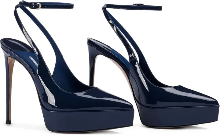Uma patent leather platform pumps - Image 2
