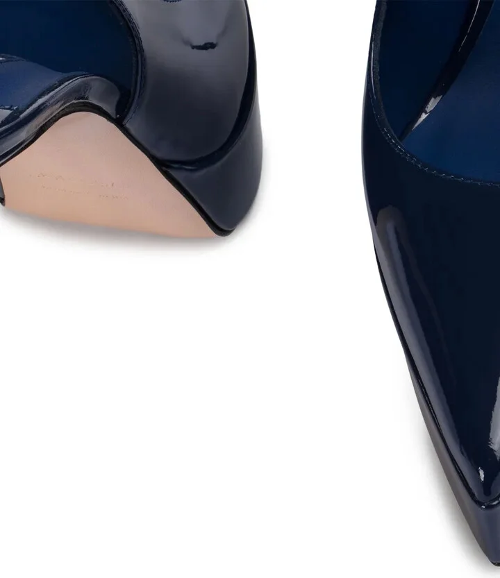 Uma patent leather platform pumps - Image 4
