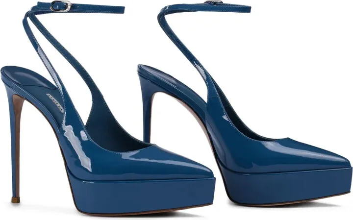 Uma patent leather platform pumps - Image 2