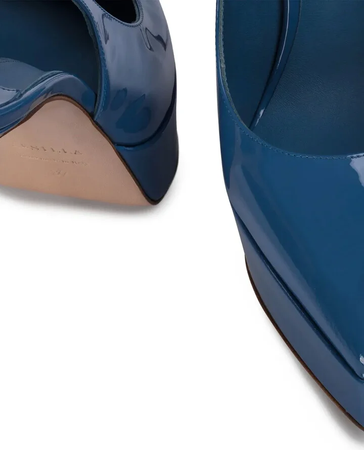 Uma patent leather platform pumps - Image 4