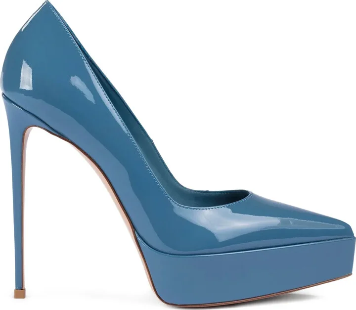Uma patent-leather platform pumps