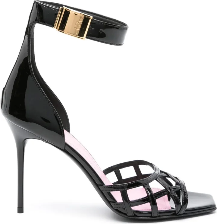 Uma patent-leather sandals