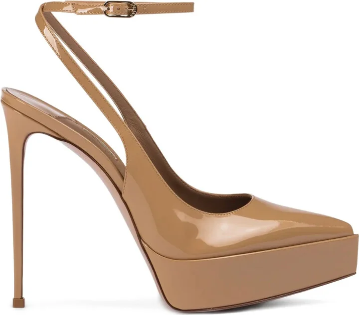 Uma platform slingback pumps