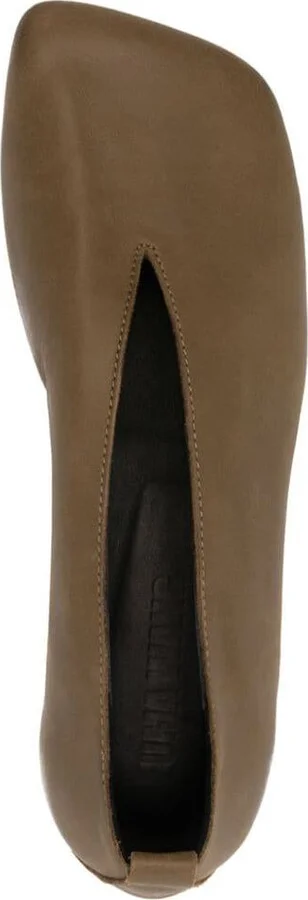 Uma Wang Leather Ballet Flats With An Asymmetric Toe - Image 2