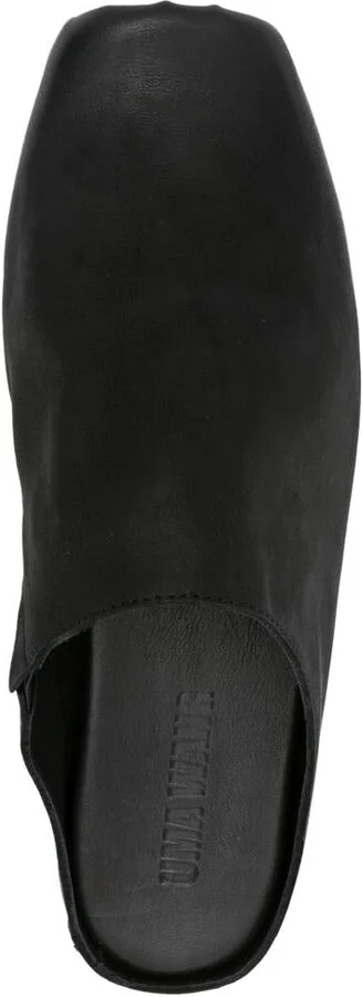 Uma Wang Leather Slippers With Square Toe - Image 3