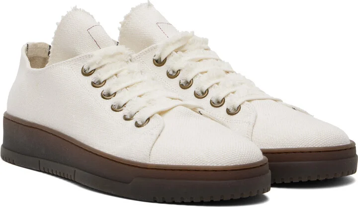 UMA WANG Off-White Tennis Sneakers - Image 4