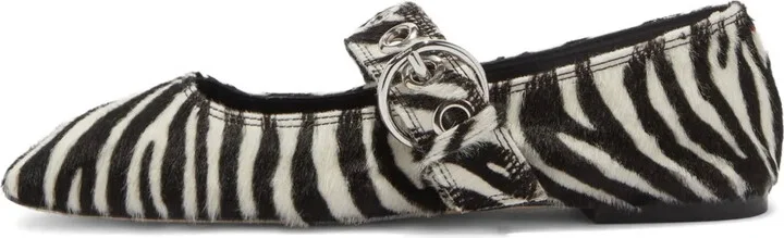 Uma zebra-pattern ballet flats