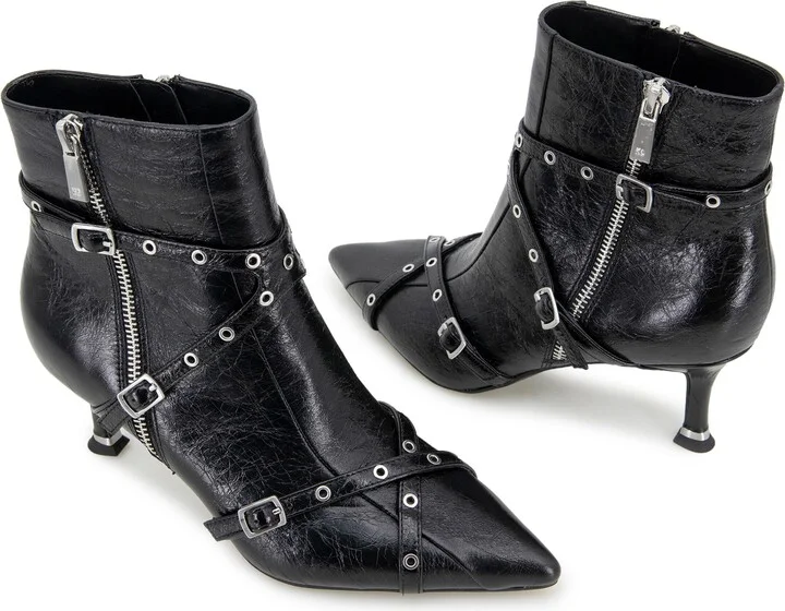Umi Pointed Toe Moto Bootie - Image 8