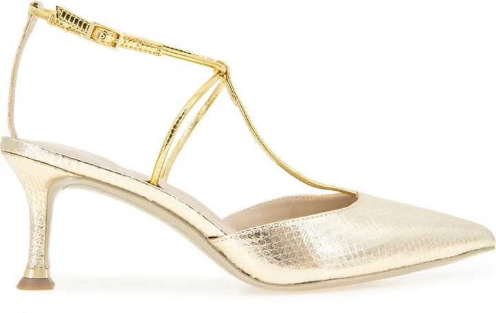Umi Snakeskin Embossed Pointed Toe Pump - Image 3