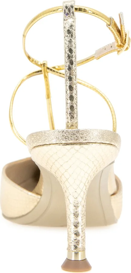 Umi Snakeskin Embossed Pointed Toe Pump - Image 7