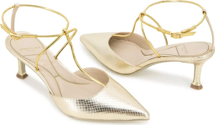 Umi Snakeskin Embossed Pointed Toe Pump - Image 8