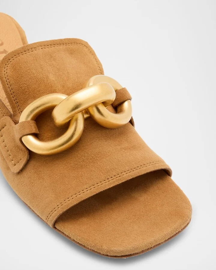 Umita Suede Mule Sandals - Image 9