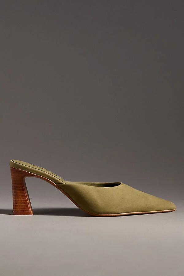 Unamused Pointed-Toe Heeled Mules