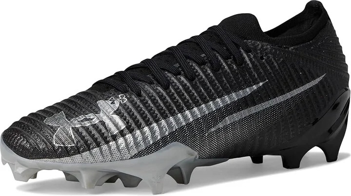 Under Armour Blur Pro Football Cleats Men's Cleated Shoes Black/Metallic Silver/Metallic Silver : 8 D - Medium, Synthetic - Image 5