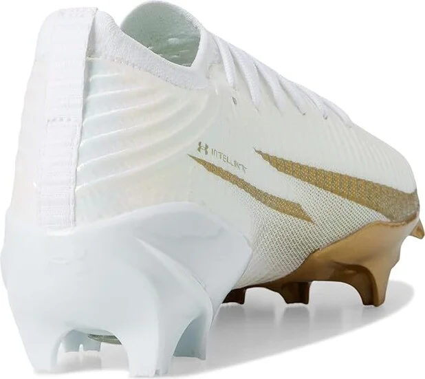 Under Armour Blur Pro Football Cleats Men's Cleated Shoes White/Metallic Gold/Metallic Gold : 6.5 D - Medium, Synthetic - Image 4