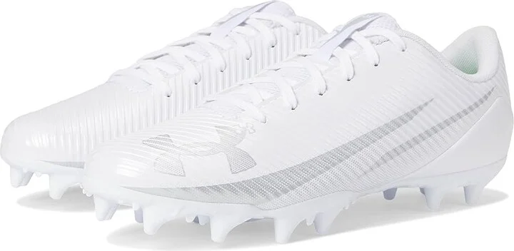 Under Armour Blur Select Football Cleats Men's Cleated Shoes White/Metallic Silver/Metallic Silver : 11.5 D - Medium, Rubber