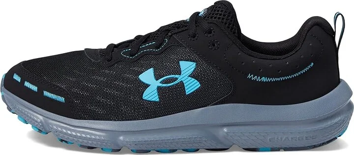 Under Armour Charged Assert 10 Men's Shoes Black/Black/Blue Surf : 9.5 D - Medium, Textile - Image 5