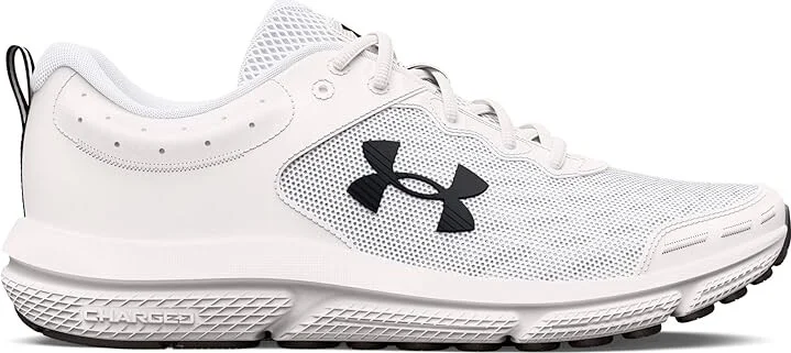 Under Armour Charged Assert 10 Men's Shoes White/Black/Black 1 : 9.5 4E - Extra Wide, Textile - Image 4