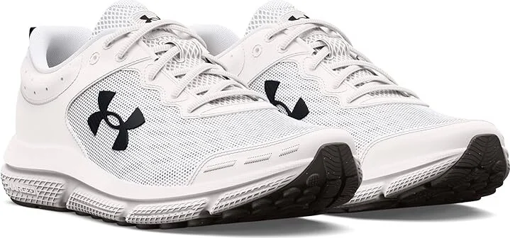 Under Armour Charged Assert 10 Men's Shoes White/Black/Black 1 : 9.5 4E - Extra Wide, Textile